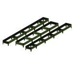 Zestaw grządek podwyższonych do szklarni 300x600 zielony