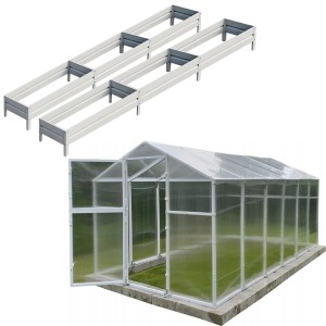Szklarnia Pomidor Premium poliwęglan 210x405 z dedykowanym zestawem grządek