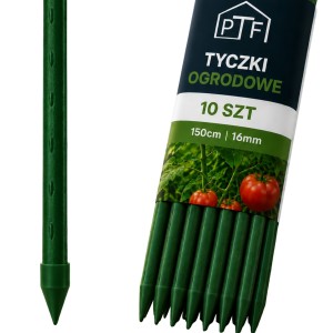 Tyczki do roślin, pomidorów 16mm 150cm stal powlekana 10 sztuk
