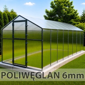 Szklarnia Ogrodowa Pomidor Premium poliwęglan 210x606 Aluminiowa 6mm