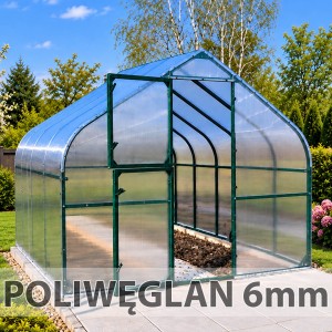 Szklarnia aluminiowa z poliwęglanu OGÓREK PREMIUM PLUS 300x400 zielona 6mm